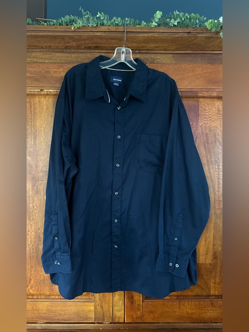 Basic Editions Men's Long-Sleeve Dress Shirt